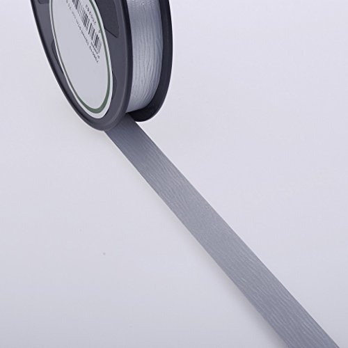 Deko und Band Wetterfestes Polyband mit Holzmaserung - Silber - 19 mm - 91 m Rolle - 71