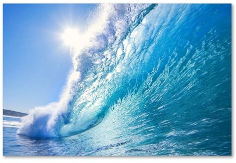 Postereck - 0255 - Welle, Meer Sonne Strand Wasser Natur Urlaub - Wandposter Fotoposter Bilder Wandbild Wandbilder - Poster - 3:2-91,0 cm x 61,0 cm