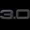 Adesivo 3d emblema nero opaco Logo 3.0 3,0 litri di cilindrata Tuning Sport L131