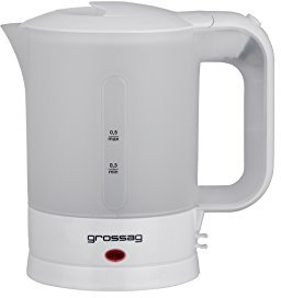 grossag - Bollitore elettrico da viaggio WK 3, 115-230 Volt, 500 ml, con 2 tazze