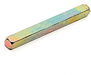 Merriway BH05593 (2 Pcs) Replacement Door Spindle 7.5mm x 128mm YZP - Pack of 2 Pieces