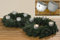 Windlicht Adventskerzenhalter Kerzenhalter Stern Stecker Adventskranz weiß oder grau 4 TLG H 10 cm