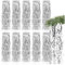 com-four® 10x Tinsel - Ghirlanda di Tinsel Color Argento per Natale - Decorazioni per L'Albero di Natale per L'Albero di Natale - Tenda in Tinsel con Fili ondulati