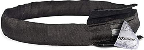 RIGGATEC 400204270 Schwarze Rundschlinge,Steelflex, Umfang 3 m Traglast von 2 t