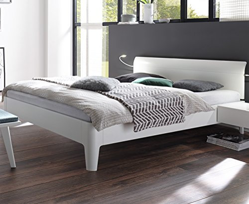Hasena Fine Line Bett Syma 18 Füße Xylo weiß deckend 120x200