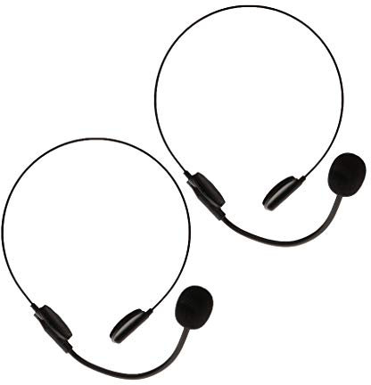 P Prettyia 2pcs Women’s Men’s Black Headset Mic Microphone Toy Fancy Dress Cosplay Costume Accessory