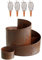 Kräuterspirale mit 4 Bördys M Wasserspender Naturrost Kräuterschnecke Hochbeet Pflanzenring (Transparent)