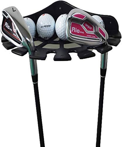 AUXPhome Golf Bag Garage Organizer Rack and Golf Ball Display Case - Golf Equipment Organizer Storage - Store Golf Bags, Clubs, and Accessories - Perfect for Garage, Shed, Basement