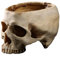 Qivange Halloween Deko Totenkopf Blumentopf Schädel Blumentopf Skull Blumentopf Halloween Totenkopf Deko aus Harz als Geschenke Halloween Ornamente für Candy Bowl Blumentopf 16,5 x 11,5 x 11cm Weiß