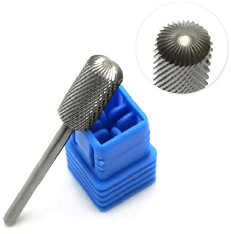 Natury Nails Fresa de Carburo de Tungsteno para Torno de uñas Manicura, Pedicura, Esmaltes, Uñas Acrílicas y Uñas de Gel. Broca para Torno Azul (Grano Medio)