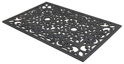 Chattels Classic Ornate Rubber Scroll Door Mat Garden Outdoor Heavy Duty 40 X 60cm (Two Circles Scroll Doormat Design)