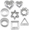 Westmark Ausstechformen-Set für Terrassenkekse, 24-tlg., 8 unterschiedliche Motive, Größen: je Motiv ø 4,5,6 cm, Rostfreier Edelstahl, Silber, 352022E6