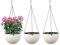 YuanDiann Lot de 3 Pots de Fleurs Suspendus, Auto-arrosage, Pots de Fleurs Suspendus avec réservoir d'eau et Trou de Drainage, nid d'abeille chaînes en Acier Inoxydable intérieur et extérieur
