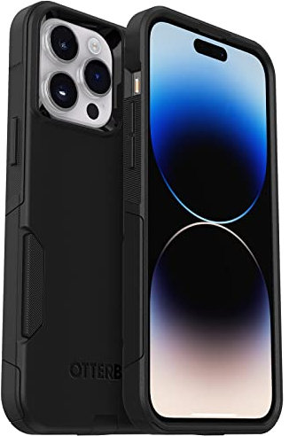 OtterBox Commuter Case for iPhone 14 Pro Max, Shockproof, Drop proof, Rugged, Protective Case, 3x Tested to Military Standard, No Retail Packaging, Black