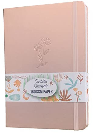 KESHUI Roségold Cover Gepunktete Notizbuch Dot Grid Journal, 16 0GSM Dickes Papier mit nummerierter Seite (Color : Rose Gold Cover, Size : 5.7X8.2 inch)