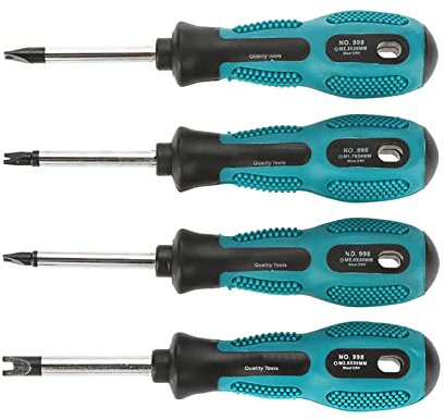 U Fork Type Screwdriver, 4pcs U Type Screwdriver, Chrome Vanadium Steel Magnetic Screw Driver Kit, CRV Multifunctional Hand Tool Screwdriver Set (M1.7/M2.0/M2.3/M2.6 x 75mm)