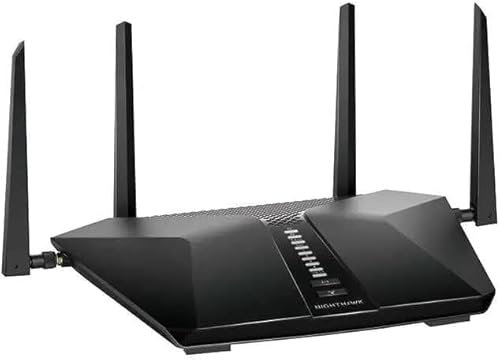 NETGEAR Nighthawk AX5400 Router WiFi 6 con un año de seguridad avanzada para Internet incluida, RAX54S-100NAS