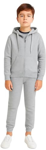 True Face Kids Tracksuit Full Set Fleece Sweatshirt Plain Trouser Joggers Bottoms Casual Sportswear Jogging Pullover Top
