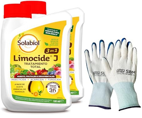 Solabiol Limocide J Tratamiento Total para huerto, frutales y Ornamentales, Insecticida, acaricida fabricado a base de aceites esenciales (pack de 2)