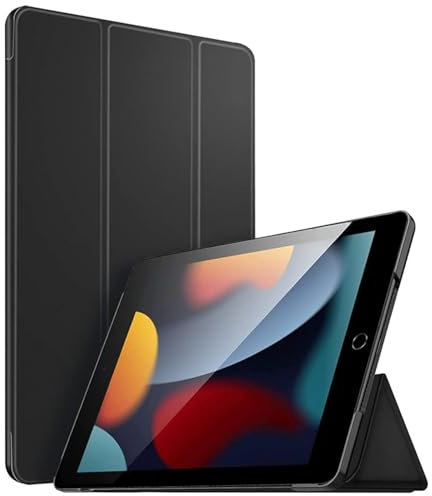 For Apple iPad 10.2 inch 9th/ 8th/ 7th Generation, Smart Magnetic Stand Case, Leather Cover with Magnetic Closure, Anti-Scratch and Lightweight Case (2021/2020/2019) (Black)