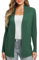 EXCHIC Donna Casuale Manica Lunga Lavorare a Maglia Cardigan Leggero Comodo Fronte Aperto Maglioni Lunghi con Tasche(XL, Verde Scuro)