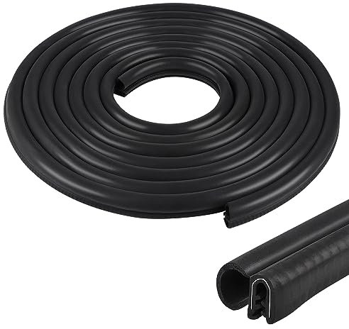 EFUTURETIME Universal Auto Türdichtung, 6m, Gummidichtung Auto Kofferraumdichtung aus EPDM, Dichtungsprofil Gummi ohne Kleber, Schwarz, Für Wohnwagen, LKW, KFZ, Garage, Maschinen, Seitlich