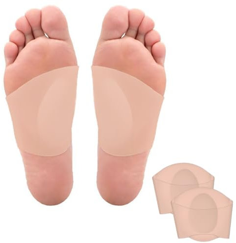 ANNCHILIO 1 Pair Plantar Arch Support with Gel Pad, Foot Support Sleeve for Plantar Fasciitis Flat Feet, Arch Foot and Pain Relief