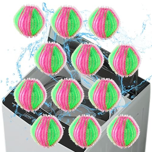 Simsky 12 Pezzi Acchiappa Peli Per Lavatrice, Cattura Peli Lavatrice Animali Riutilizzabile, Palline per Lavatrice Cattura Peli, per Cattur Peli di Cani, Gatti, Peluche, Capelli, Abbigliamento