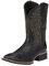 Stivali da Cowboy da Uomo Ricamo a Punta Stivali Western Stivali a metà Polpaccio Vintage di Grandi Dimensioni 38-48 (43,Nero)