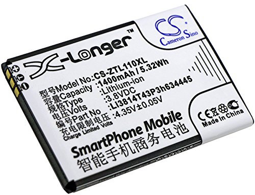 Cameron Sino Ersatz Akku für ZTE Blade L110, Blade L110 Dual SIM PN:ZTE Li3814T43P3h634445 1400mAh / 5.32Wh