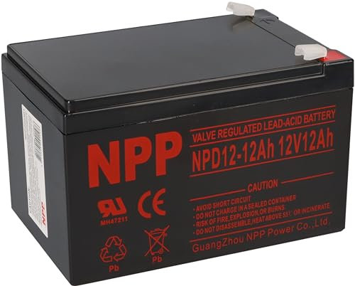 NPP Blei-Akku AGM NPD 12-12 12V 12Ah zyklenfest wie Multipower MP12-12C, Kung Long WP15-12SE, Kung Long WP12-12