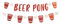 XIASILI Beer Pong Banner | Rot | 18.3 x 12.7 x 203.2 cm | Party, Feier | Innenbereich, Außenbereich | Geburtstag, Hochzeit