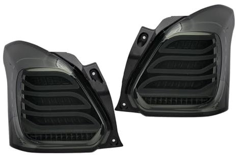 likaini Auto Rücklicht-Komplettsets für Suzuki Swift MK5 AZ 2017-2022,Wasserdichte Multifunktion Rückleuchten Links Rechts Ersatz Zubehör,a/Black