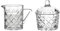 Pullmer Zuckerdose und Milchkännchen aus Glas, Zuckerbehälter aus Glas, rund, 200 ml(Set Karo)