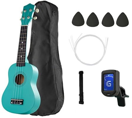 Mini-Gitarre für Anfänger, 53,3 cm, mit Tasche, Grün