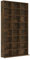 CD DVD Regal, Ständer Standregal mit 24 offenen Fächer, Medienregal, Aktenregal für Büro, Lagerschrank für Schlafzimmer Räuchereiche 102x23x177,5 cm Holzwerkstoff