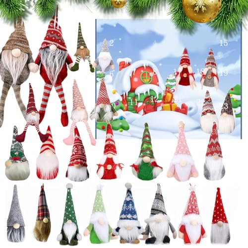 Wichtel-Adventskalender, Weihnachts-Adventskalender 2024, Weihnachtszwerg-Adventskalender Puppen Spielzeug, Wichtel-Feiertags-Adventskalender Kinder Und Erwachsene