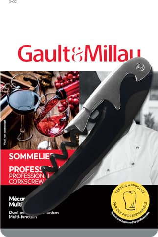 GAULT&MILLAU - Sommelier Professionnel - Tire-bouchon de serveur - Ouverture précise et élégante - Outil indispensable pour les amateurs de vin - Lot de 1