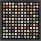 ACAZA Cadre pour Capsules de Champagne 50x50 cm - Collecteur pour 144 Bouchons de Champagne - Intérieur en Velours - Bois MDF et Verre Plexi - Noir