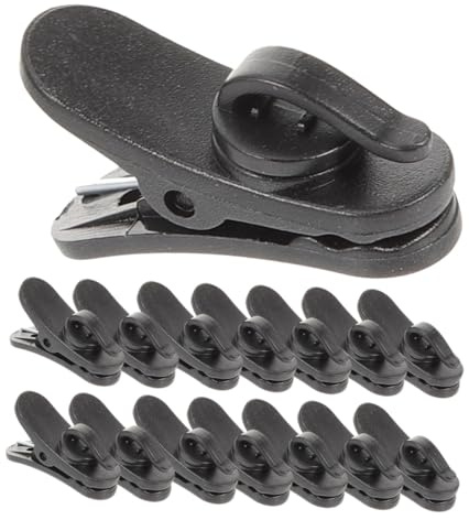 SUPVOX 15pcs Microphone Clip Plastic Wire Clips for Earphone Management Mic Accessories Clothing for Microphone Cable