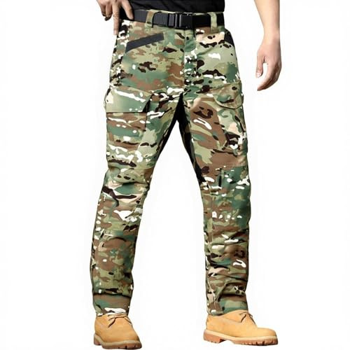 Générique Pantalon Tactique Cargo pour Homme Treillis Militaire Randonnée Chasse Pantalon avec Poche Combat Stretch Extensible Séchage Rapide de Travail