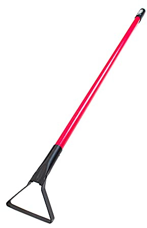 BULLY TOOLS 12-Gauge Loop Hoe w/Fiberglass Handle - Heavy-Duty Garden Hoe Tool for Weeding, Gardening, & Landscaping - Durable Tool for Everyday Garden Soil and Lawn Preparation - Made in The USA