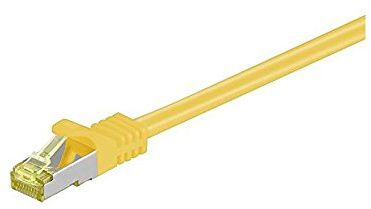 Goobay 3 pieces network cable Cat 7 S/FTP (PIMF) smoke arm halogen rod Free 2 x RJ45 Cat 6 A 50 cm yellow