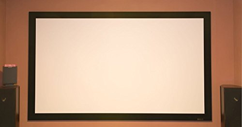 HiViLux Rahmen Leinwand Gain 1,0 Weiss Tuch aus Referenz Kinofolie/3D/4K/UHD/ALU Rahmen/Kein Glitzereffekt o.Hotspot/kein Loch auf Tuch für Befestigung (16:9 Bild:442x249cm 200 Rahmenstärke 9cm)