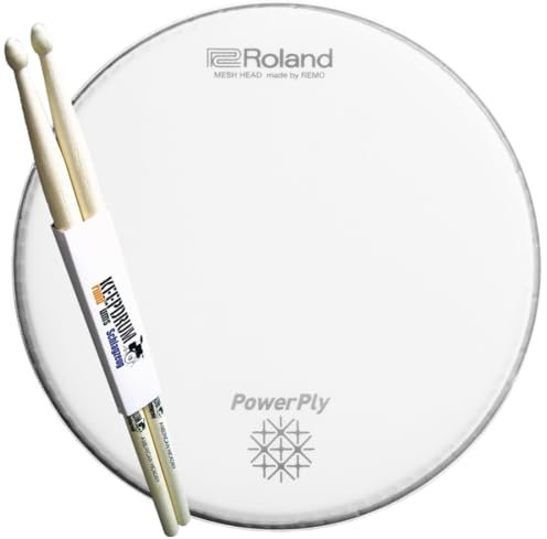 Roland MH2-10 PowerPly Mesh Head 10 + keepdrum Drumsticks 1 Paar