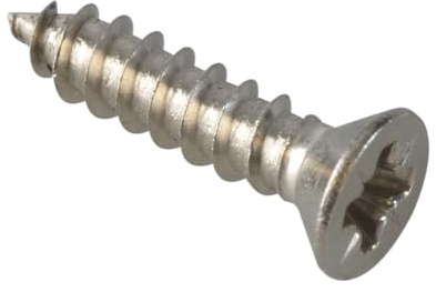 Forgfix Self-Tapping Screw Pozi Compatible CSK A2 SS 1/2in x 4 ForgePack 60,Ideal for use in many DIY, ironmongery, engineering, electrical and plumbing applications.