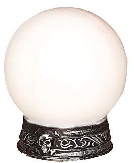 shoperama Magische Kristallkugel 20 cm mit Fuß Licht- und Sound-Effekte Wahrsagerin Zauberer Zigeunerin Hellseherin