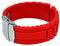 Uhrenarmband Silikon Wellen mit Faltschließe ROT 22mm NEU 4805