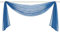Nicole Knupfer 1er-Pack Querbehang Transparente Voile Schals Deko Einfarbige Gardinen Dekoschals Vorhang für Schlafzimmer Wohnzimmer Hochzeit (TV Blau,140 * 300cm)