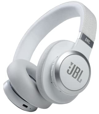 JBL Live 660 NC kabelloser Over-Ear Bluetooth-Kopfhörer - Weiß – Mit Noise-Cancelling und Sprachassistent – Für bis zu 50 Stunden Musikgenuss